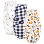 Hudson Baby Unisex Baby Quilted Cotton Swaddle Wrap 3pk, Boy Forest, 0-3 Months