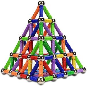 McDou Bastoncini magnetici, Bastoncini magnetici e Sfere 140PCS, Bastoncini magnetici da Costruzione, Giocattoli magnetici da Costruzione, Bastoncini magnetici Bastoncini educativi per Bambini
