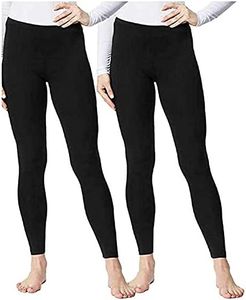 32 Degrees Ladies' Base Layer Heat Pants, 2-Pack, Black, Small