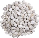 Hisredsun 10.5 lb White Decorative Stones,Natural Polished Pebbles for Plant Pots,River Rocks for Landscaping, Vase Fillers,Succulents,Aquarium and Garden Decoration