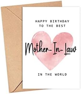 Happy Birthday To The Best Mother-In-Law In The World Card - Mother-In-Law Birthday Card - Mother-In-Law Card - Mother's Day Gift - Happy Birthday Card Happy Birthday Mom