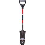 Heavy-Duty Drain Spade, Carbon Steel, 14" x 5-1/2" Blade, 29" L, D-Grip Handle