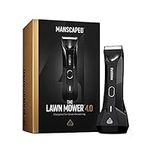 MANSCAPED® The Lawn Mower® 4.0, Electric Groin Hair Trimmer, Replaceable SkinSafe™ Ceramic Blade Heads, Waterproof Wet/Dry Clippers, Rechargeable, Wireless Charging, Male Hygiene Grooming Razor
