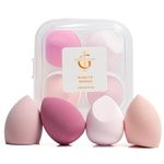 Makeup Sponge Set- 4 Pcs Variety Makeup Sponges for Foundation, Powder, Creams- Make Up Blender Sponge for Face & Body- Latex Free Makeup Blending Sponge- Makeup Sponges Pack with Case- Pink