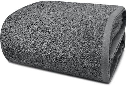 DAN RIVER 100% Cotton Premium Bath Sheets – 550 GSM (40x80 Inches) Highly Absorbent and Quick Dry Extra Large Luxury Bath Towels – Super Soft Towels for Bathroom, Hotel, Grey Pack of 1