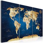 murando Canvas Wall Art 120x80 cm / 48"x32" 3 pcs. Non-woven Canvas Prints Image Framed Artwork Painting Picture Photo Home Decoration - world map card art Art k-A-0107-b-m