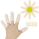 Gel Finger Cots, Finger Protector Support (14 PCS) NEW MATERIAL Finger Gloves, Finger Sleeves Great for Trigger Finger, Hand Eczema, Finger Cracking, Finger Arthritis and More.(Nude)