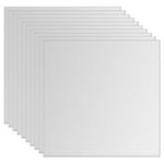 sourcing map Aluminum Sheet, 10 Pcs 150mm x 150mm x 0.8mm (0.03 Inch) Thickness Square 6061 Aluminum Plate for Industrial, Silver Tone