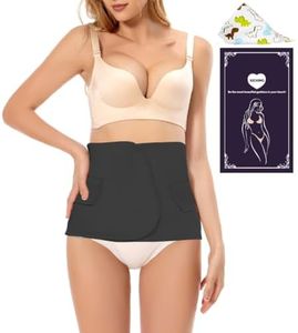 Postpartum Belly Band Faja Postparto Cesarea C section Binder Wrap Belt - Waist Abdominal Recovery Support Girdle Corset Body Shaper - Post Pregnancy Natural Birth Delivery Tummy Bandit Shapewear