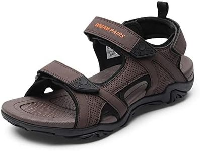 DREAM PAIRS Men's Sandals Hiking Water Beach Sport Outdoor Athletic Arch Support Summer Sandals,Size 13,BROWN,SDSA228M