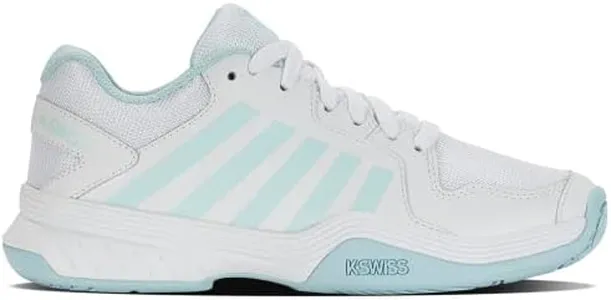 K-Swiss Women's Court Express Pickleball Shoe, White/Blue Glow, 8 US