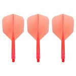 Condor Zero Stress Flight System - Small Clear Red - Dart Flights Medium