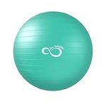 Exercise Ball (55cm-85cm) Extra Thick Professional Grade Balance & Stability Ball- Anti Burst Tested Supports 2200Lbs- Includes Hand Pump & Workout Guide Access (Mint, 55 cm)