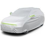 Favoto 6-Layer SUV Car Cover - Waterproof All Weather for Automobiles Heavy Duty Outdoor Dust Rain Sun Protection Snowproof Car Tarp with Windproof Straps Universal Fit for SUV (169-181 inch)