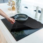 HomeMakers Translucent Induction Hob Protector Mat | Large 61x53 cm (Magnetic) Kitchen Mat to Protect Cooker Cooktops from Scratches | Heat Resistant Stove Cover | Multifunctional Silicone Mat