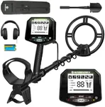 Metal Detector for Adults Professional, Waterproof Pinpoint, High Accuracy Gold and Silver Detection, Underwater and Beach Use, 10'' IP68 Coil, Bigger LCD, New Advanced DSP Chip, Black