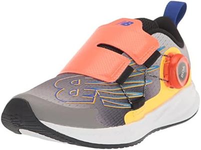 New Balance Kid's Fuelcore Reveal V3 Boa Running Shoe, Black/Infinity Blue/Vibrant Orange, 1 Little Kid