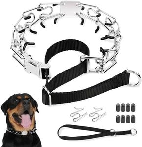 Mayerzon Martingale No Pull Collar for Large Medium Small Dogs Pitbull German Shepherd Doberman That Pull, Adjustable Anti Pull Dog Collar with Buckle and Slip Collar for Safety Walking Training