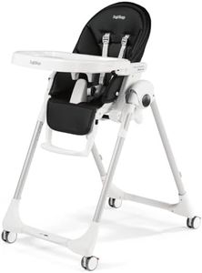 Peg Perego Prima Pappa Follow Me, chaise haute, Noir (Licorice)