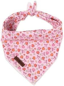 LIONET PAWS Fall Dog Bandana for Small Medium Large Dogs-Pink Pumpkin S