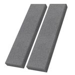 UMIACOUSTICS 2 PCS Fiberglass Acoustic Panels, 48x12x2 Inches Sound Absorbing Panels, Sound Proof Panels for Studios, Office, Home Theater. (Heather)