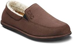 Dr. Comfort Men's Relax Therapeutic Slippers, Chocolate, 10 Wide