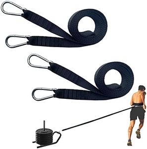 CORECISE Weight Sled Pulling Strap Belt,Sled Trainer Pull Leash of Sled Harness,for Strength Speed Agility Training (Strap 2pcs)