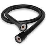 Prem's Black Flexible Tube Shower 304 Grade Stainless Steel Hose Pipe/Hand Shower Tube/Health Faucet Pipe Jet Spray Tube (1.0 Meter, Black)