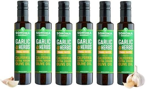 Sonoma Gourmet: Garlic & Herbs Flavored Olive Oil | 100% California Extra Virgin Olive Oil | 8.5 FL OZ (Pack of 6)