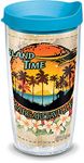 Tervis 1132862 Margaretville-Island Time Insulated Tumbler with Wrap and Turquoise Lid, 16 oz, Clear