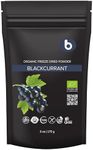 Organic Black Currant Powder from Freeze Dried Black Currants, High in Anthocyanins & Vitamins, for Smoothies, Baking and Flavoring, 170g/6oz