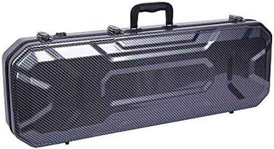 Crossrock Étui rigide en polycarbonate pour violon 4/4 Motif fibre de carbone