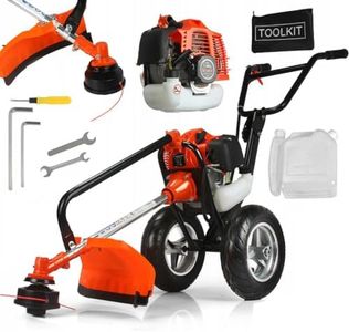 Débroussailleuse tondeuse à gazon à roues DEMON | Moteur 2 temps | Refroidissement par air | 1,9 ch | Vitesse de rotation Max 9500 tr/min | Plage de coupe de fil 42 cm