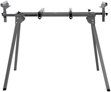 DOVAMAN Miter Saw Stand, 3-Step Quick Install & Fold, Lightweight 22LB Design, 330LB Capacity, 78-1/8'' Max Sliding Rail, Compatible with DMS01A, DMS03A & Most Mitre Saw Brands - MS01A