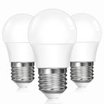 Caldarax E27 Screw Bulb, Warm White 2700K 5W E27 LED Light Bulb Equivalent to 40W Incandescent, 450LM Golf Ball G45 Energy Saving Bulbs E27 ES Edison Screw Bulbs, Non Dimmable, 3 Pack