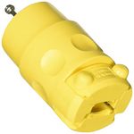 Leviton 515CV 15 Amp, 125 Volt, PVC Grounding Cord Outlet, Yellow