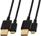 Amazon Basics 2-Pack USB-A to Micro