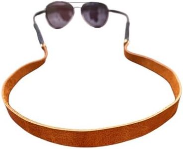 PROVBORN Full-grain Leather Glasses Strap Handmade Sports Sunglasses Eyeglasses Holders Around Neck Present for Men Women (Moroccan Honey, Average)