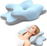 Sleep Apnea Pillow with Neck Pain & Snoring Relief -Orthopedic Cervical Pillow, Ergonomic Contour Memory Foam Pillow for Side,Back,Stomach Sleepers,Dreamers (Lakeblue)