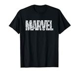 Marvel Logo Comics Gray Pencil Sketch Super Heroes Avengers T-Shirt