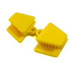 Easyinsmile Autoclavable Dental Silicone Mouth Prop Bite Block Latex Free 2pcs/Pack (Yellow for Pedo)