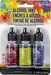 TAK-19763 Tim Holtz Alcohol Ink .5oz 3/Pkg-Farmers Market-Cranberry/Lettuce/Eggplnt