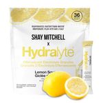 Shay Mitchell x HydraLyte Lemon Squeeze Electrolyte Powder, Low Sugar Electrolyte Packets Designed for Rapid Hydration, Safe Hydration for All Ages - Made with All Natural Ingredients, 36 Servings