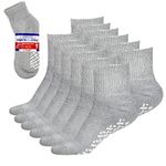 Debra Weitzner Non-Binding Loose Fit Sock - Non-Slip Diabetic Socks for Men and Women - Crew, Ankle 6Pk