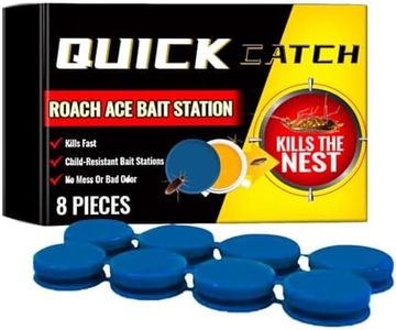 Cockroach Bait Station - Gel Trap Device, Child-Safe Eliminator | Durable Control Accessory for Home Yard Kitchen Basement attic Restaurant Garage Hotel Pantry Storage Indoor Out