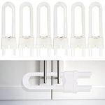 6 Pack Child Safety Locks, Reusable Adjustable U-Shaped Baby Proofing Children Safety Locks for Kitchen Cupboard Door Cabinet Closet Fridge Knob Handle, Easy Install No Tools No Drilling