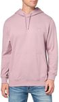 BOSS Patch Logo French Terry Pullover Hooded Cotton Sweatshirt, mauve pink, XL