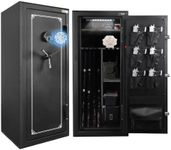 24 Gun Fireproof Safe for Rifles and Pistols, No-Assembly-Required Gun Safes, Gun Cabinet with Biometric Fingerprint
