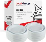 Bed Bug Trap — 8 Pack | Eco Friendly Bed Bug Interceptors for Bed Legs - Insect Detector, Interceptor & Monitors for Indoor Home (White)