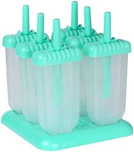 Filox Ice Cream Pop Makers Homemade Popsicle Moulds for Frozen Treats Kulfi Candy Ice Lolly Mold for Children & Adults Plastic Reusable Tray (Blue) Set of 6